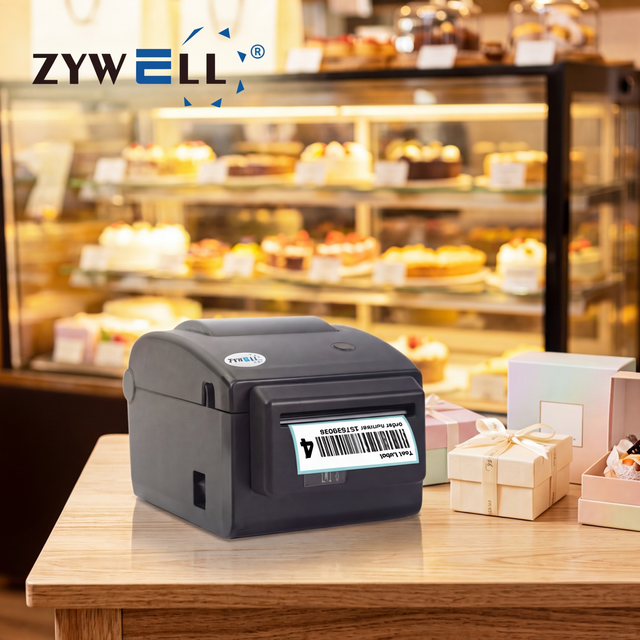 Inkless Thermal Sticker Label Printer Machine with Auto Cutter 3inch Shop Barcode Printer
