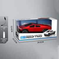 Voiture télécommandée 27 MHz argent/rouge pour enfants, camion de course excitant, voiture RC de drift haute vitesse avec lumières, jouet pour garçons, cadeau