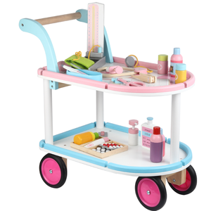 <span class=keywords><strong>Chariot</strong></span> médical coloré de style tendance pour médecin et infirmière, jouet éducatif en <span class=keywords><strong>bois</strong></span>, équipement hospitalier, jeu de simulation pour filles et garçons - Product Image 3