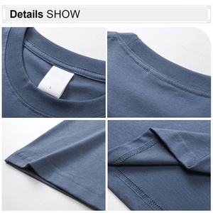 Wholesale 190 Grams Cotton Men <strong>t</strong> <strong>Shirt</strong> Heavy Weight Tshirt Custom Embroidery logo Blank Men's <strong>T</strong>-<strong>shirts</strong> - Product Image 4