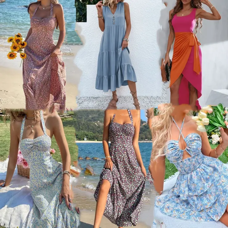 2023 Mode Großhandel Kleidung verwendet Factory Discount Assorted Bulk Bekleidungs geschäft Blusas Tops Kleider Frauen