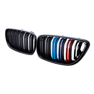 LUMA 14-18 böbrek Grille çift çıta parlak mat siyah karbon krom BMW 2 serisi M2 F22/F23 14-18 ön tampon Grille - Product Image 2