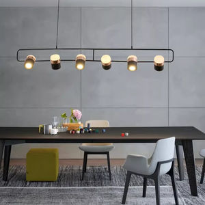 Candelabro de varios cabezales moderno para decoración del hogar, comedor, tira larga colgante, luz colgante giratoria - Product Image 1