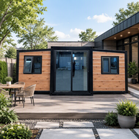 Maison conteneur modulaire pliable et extensible, maison préfabriquée à double extension de 20 pieds pour projets résidentiels et touristiques