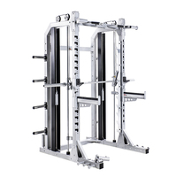 Rack de musculación de alta resistencia con barra de dominadas integrada y soportes para discos de pesas para entrenamiento de cuerpo completo