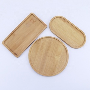 Forme irrégulière personnalisé ovale Rectangle en bois plateau à thé plat plateau ménage cuisine Restaurant bambou plateau de service en bois - Product Image 3