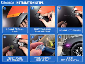 Feux latéraux dynamiques à LED pour Chevrolet pour Chevy Camaro 2010~2015 Feux arrière de pare-chocs dynamiques Barbie rose avec clignotant - Product Image 6