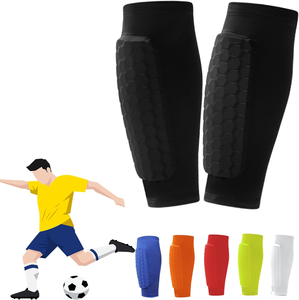 Manchons de <span class=keywords><strong>compression</strong></span> pour mollets homme et <span class=keywords><strong>femme</strong></span> avec protection alvéolée, protège-tibias imperméables multicolores pour football et basketball - Product Image 5