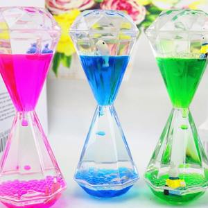 Horloge à sable créative en acrylique avec gouttes d'<span class=keywords><strong>huile</strong></span> liquide, design Art Déco écologique, ornements pour la maison et décoration de bureau, cadeau promotionnel - Product Image 4