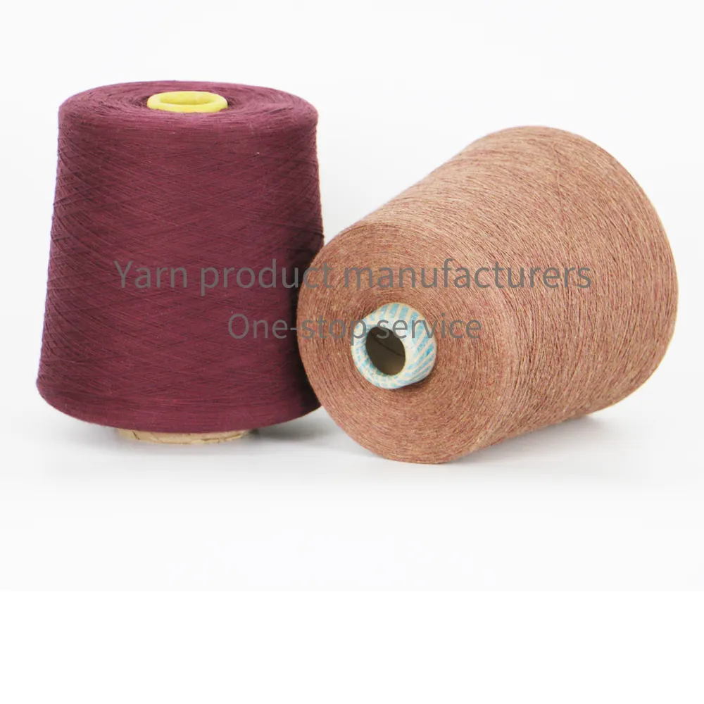 Hand-Woven Viscose Fiber Reclaimed Cotton Gum Fiber Flax Blended Yarn Dyed for Weaving and Sewing
