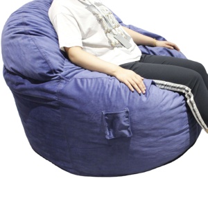 Su misura di modo di tendenza tessuto di materiale e della sedia del salone uso specifico della pelliccia del faux sedia <span class=keywords><strong>a</strong></span> sacco divano ad angolo - Product Image 1