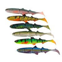 Grande leurre souple bionique en PVC à queue en T de 22 cm pour brochet, achigan, saumon/whitefish - Design imprimé, hameçons pour lancer longue distance en eau salée