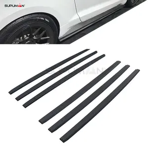 Supuman Hot Sale Plastic ABS Glossy Black Side Skirt For Ford Mustang Side Skirts Body Kit Accessories Rock Style 2015-2021