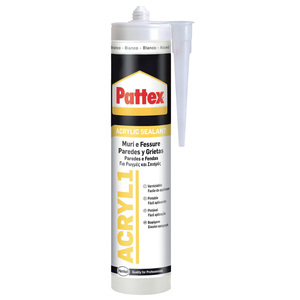 PATTEX SILICONE ACRYL1 POUR MURS ET FISSURES BLANC 300ml - Product Image 1