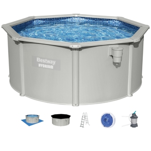 Bestway 56566 Piscines de Jardin <span class=keywords><strong>Piscine</strong></span> Extérieure Mur d'Acier Hors Sol <span class=keywords><strong>Piscine</strong></span> Ronde 3.05 m X 1.22 m - Product Image 1