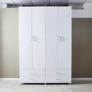 โรงงานเต้าเสียบไม้4ประตู4ลิ้นชักตู้เสื้อผ้าตู้เสื้อผ้าในสีขาวบริสุทธิ์ที่มีเมล็ดราคาถูกตู้เสื้อผ้าขนาดใหญ่ - Product Image 2