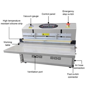 Factory Price Automatic <b>Pumping</b> Bean Meat <b>Fish</b> Fruit Snack Rice Inflation Nitrogen Gas Sealer External Vacuum Packaging Machine - Product Image 6