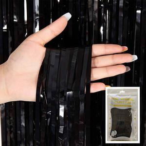 <span class=keywords><strong>Cortinas</strong></span> de Flecos Metálicos <span class=keywords><strong>Rosa</strong></span> para Fiestas, Decoraciones de Cumpleaños, Telón de Fondo con Flecos para Cumpleaños - Product Image 5