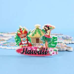 Recuerdo de Viaje de Miami, EE. UU., Diseño Art Deco Tridimensional en Resina, Ecológico, Forma Personalizada, Tamaño Mediano - Product Image 4