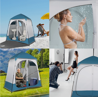 Tente de douche Pop Durable quatre saisons pour 2 personnes, abri instantané portable pour l'intimité, cabine de change/toilettes extérieure imperméable à double compartiment