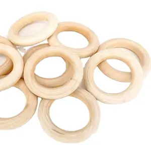Wooden Rings For Crafts Natural Wood For Macrame Unfinished Circles Hoops For DIY Craft Pendant Connectors Jewelry Making