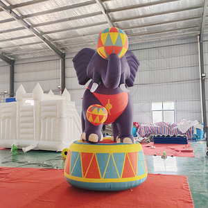 Ballon géant gonflable en forme d'éléphant, modèle de dessin animé attrayant pour les fêtes, utilisé dans le cirque avec souffleur pour la saison du carnaval. - Product Image 6