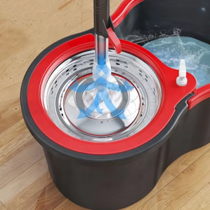 Juego de Trapeador Giratorio Mágico de Doble Cabezal Redondo para Limpieza de Pisos, con Cubeta, Rotación de 360 Grados, Venta al Por Mayor - Product Image 4