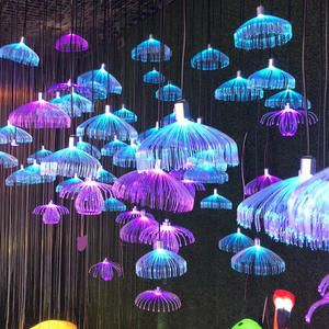 Luce LED pendente in fibra ottica a forma di medusa IP65 lampadario di natale IP65 Bar KTV che cammina Street Festival decorazione di luce - Product Image 1