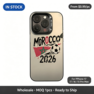 <span class=keywords><strong>Coque</strong></span> de téléphone antichoc en TPU mat avec motif drapeau de football du Maroc MSH0926041206 pour <span class=keywords><strong>iPhone</strong></span> 17 16 15 14 13 Pro Max - Product Image 1