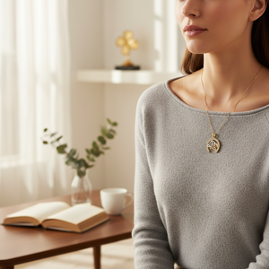 14K oro sólido herradura colgante collar buena suerte caballo encanto joyería fina para mujeres hecho en Turquía - Product Image 3