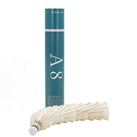 Volant de badminton Huamei A8 professionnel en plumes d'oie, double couche, très durable, idéal pour l'entraînement en extérieur – Prix abordable