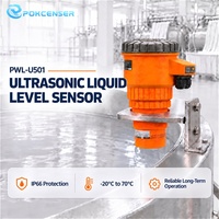 Capteur de niveau d'eau ultrasonique Pokcenser PWL-U501 avec affichage LED, IP68, précision 0,5 % FS, transmetteur de mesure de distance