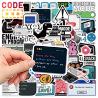 10/50 Stück Programmier-Meme-Aufkleber (Java/JS/PHP/Docker/HTML/Cloud) Computer-Laptop-Aufkleber 404 Netzwerkfehler Vinyl Wasserdicht