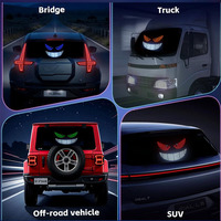 Lampe d'ambiance LED multicolore auto-adhésive pour voiture, alimentée par USB, effet yeux de démon, pour pare-brise arrière de SUV et camion - Vente en gros OEM
