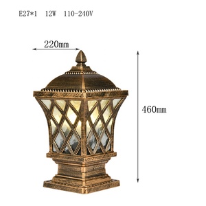 Luz de pilar de puerta principal, farol de <span class=keywords><strong>pedestal</strong></span> <span class=keywords><strong>para</strong></span> exteriores, luces decorativas <span class=keywords><strong>para</strong></span> poste de jardín, cerca de casa - Product Image 5