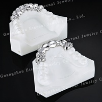 Grillz dentaires personnalisés en Moissanite de qualité VVS et diamants de laboratoire, style Hip-hop unisexe, en argent 925, plaqué or 9, 10, 14, 18 carats