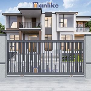 Anlike 2024 nuevo modelo eléctrico Metal mejor hombre inteligente gran patio trasero entrada Manual automático deslizante hogar puertas de aluminio - Product Image 1