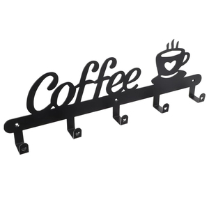 Arte De Metal Para Pared Línea De Decoración De Arte De Pared De Metal Minimalista, Mural De Pared, Esculturas De Pared, Pintura En Forma De Café Para Oficina, Cocina, Decorac Estilo Yo