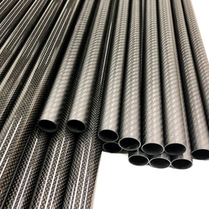 ท่อคาร์บอนไฟเบอร์แบบม้วนเคลือบผิวทวิลล์ธรรมดา - Product Image 1