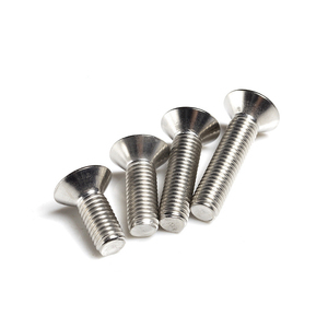 <b>Flat</b> Head Metric <b>Screws</b> 10mm Cap Diameter 304 Stainless Steel Class 8.8 Standard Thread Plain Finish - Product Image 2
