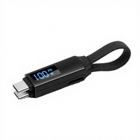 Nouveau câble USB-C magnétique 3-en-1 à chargement rapide 5A avec affichage LED, en alliage d'aluminium, cuivre pur et nylon, pour ordinateur et iOS