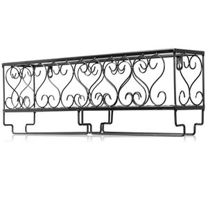 2in1 Wall Mounted Metal Red Wine <b>Bottle</b> and Cup Glasses <b>Rack</b> Holder - Product Image 2