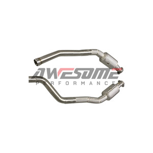 AWESOME Collecteur d'échappement sport avec catalyseur en acier inoxydable 304 brossé/avec protections thermiques pour Mercedes-Benz GLS63/X166/GLE63/63S <span class=keywords><strong>AMG</strong></span> C292 - Product Image 6