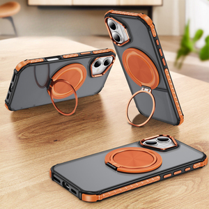 Custodia per telefono con supporto da dito girevole a 360 ° per <span class=keywords><strong>iPhone</strong></span> 16 15 14 Plus <span class=keywords><strong>11</strong></span> 12 13 <span class=keywords><strong>Pro</strong></span> Max 16 SE staffa magnetica <span class=keywords><strong>Cover</strong></span> <span class=keywords><strong>rigida</strong></span> opaca - Product Image 4