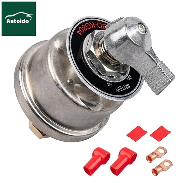 Battery Disconnect Switch Heavy Duty 200A with Face Plate, Battery Disconnect Switch 12V - 24V with Copper Contacts