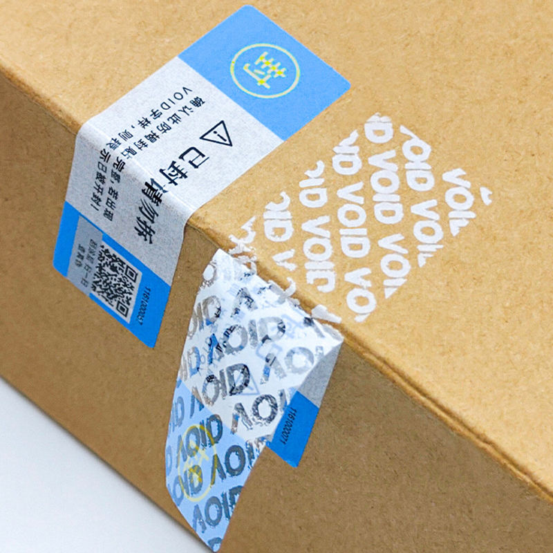 No Label Packing Free Sample Total Transfer PET VOID Self Seal Tamper Evident Warranty ...