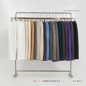 Pantalon de Jogging Homme Grande Taille, Luxe Personnalisé, Couleur Unie, Tissu Épais 345g, Coupe Droite, Lourd, Hip Hop Baggy, Vente en Gros - Product Image 2