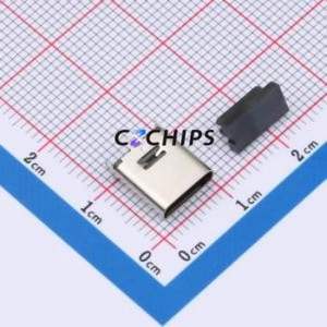 HX TYPE-C 6P LT H9.3 USB Connector SMD Connector ( Connector Type: Type-C )( Gender: Female )( Mounting Type: Vertical Mount ) - Product Image 1