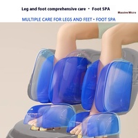 Masseur de jambe complet détaché Esthéticienne à compression d'air Shiatsu Pétrissage Roulant Vibration Veau Jambe Massage des pieds Machine avec chaleur
