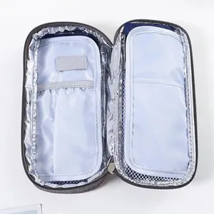 Bolsa de gelo refrigerada para diabéticos, bolsa protetora de resfriamento, refrigerador médico, organizador de viagem, isolador de comprimidos quentes